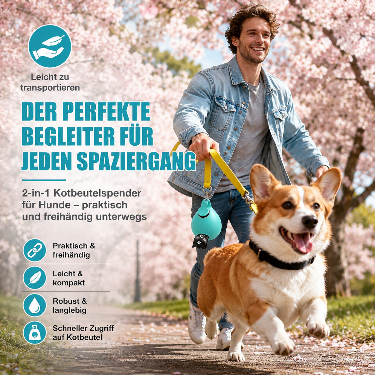 SmartPet™ 2-in-1 Reise-Trinkflasche für Hunde